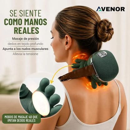 Masajeador De Cuello Con Manos Verde
