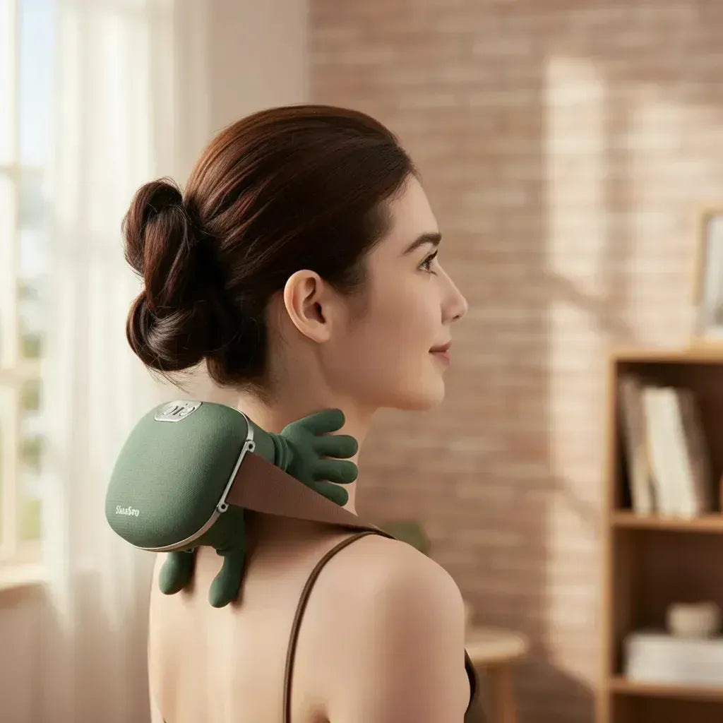 Masajeador De Cuello Con Manos Verde
