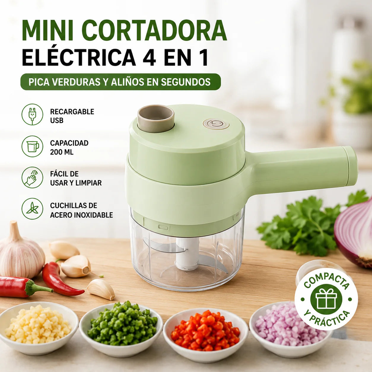 Mini Cortadora De Verduras
